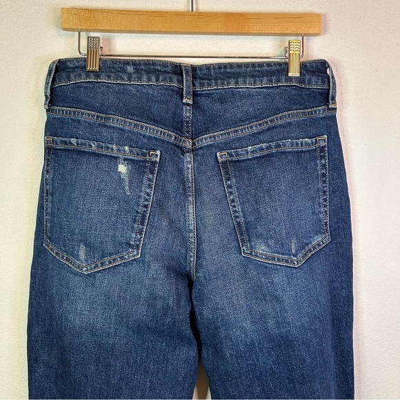 NWT Old Navy O.G. Straight High Rise Distressed Blue Jeans Margdes 10 - Picture 8 of 15